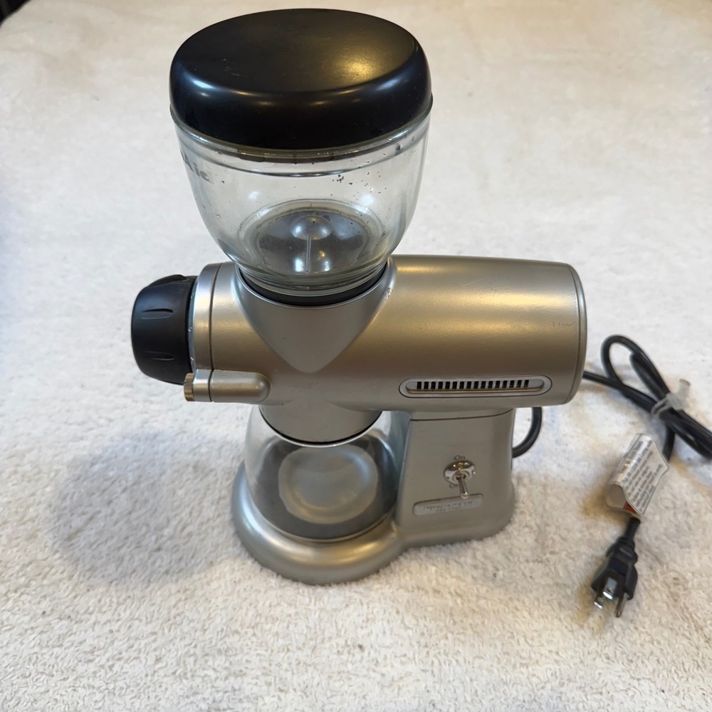 KitchenAid Pro Line Burr Coffee Grinder Nickel Pearl KPCG100NP1 Espresso Mill